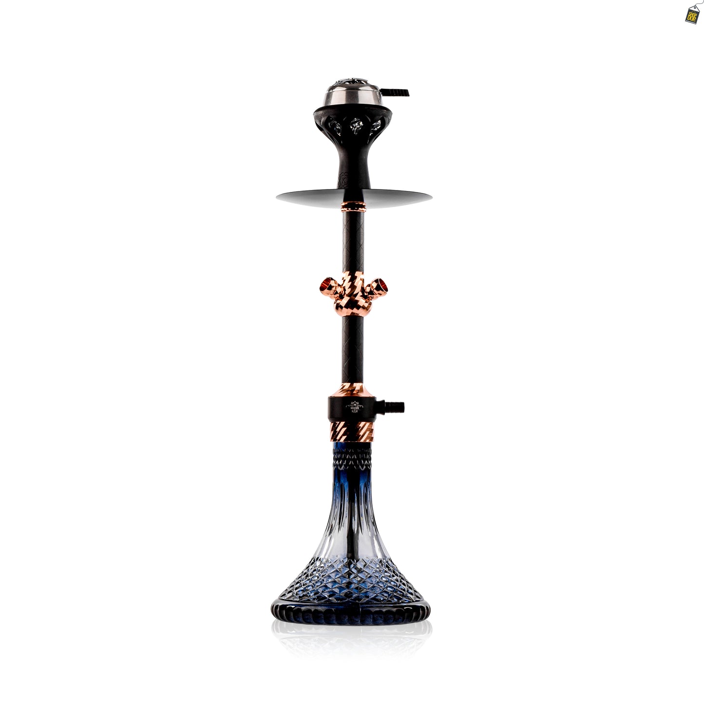 Glowing Gladiator Hookah with Bag - Rose Gold