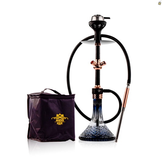 Glowing Gladiator Hookah with Bag - Rose Gold