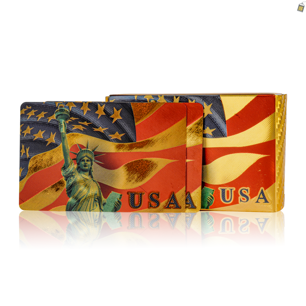 Golden Statue of Liberty Playing Cards