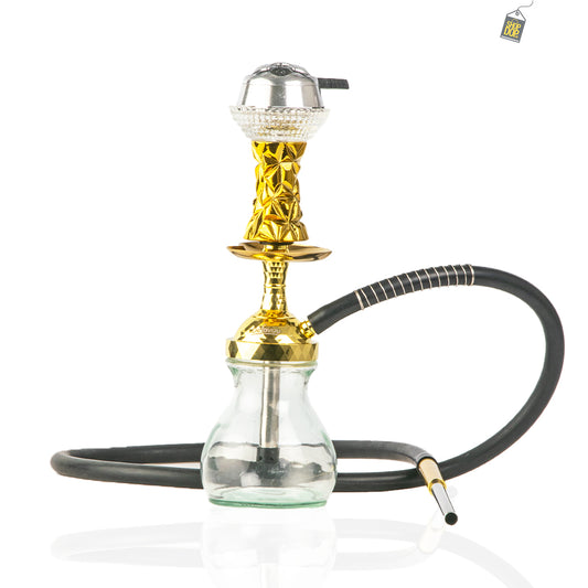 Henry Hookah with Glass Bowl - Gold