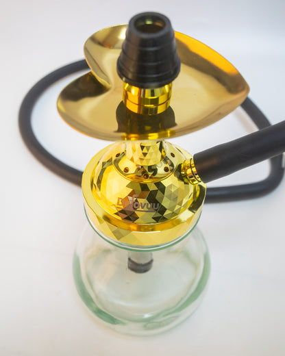 Henry Hookah with Glass Bowl - Gold