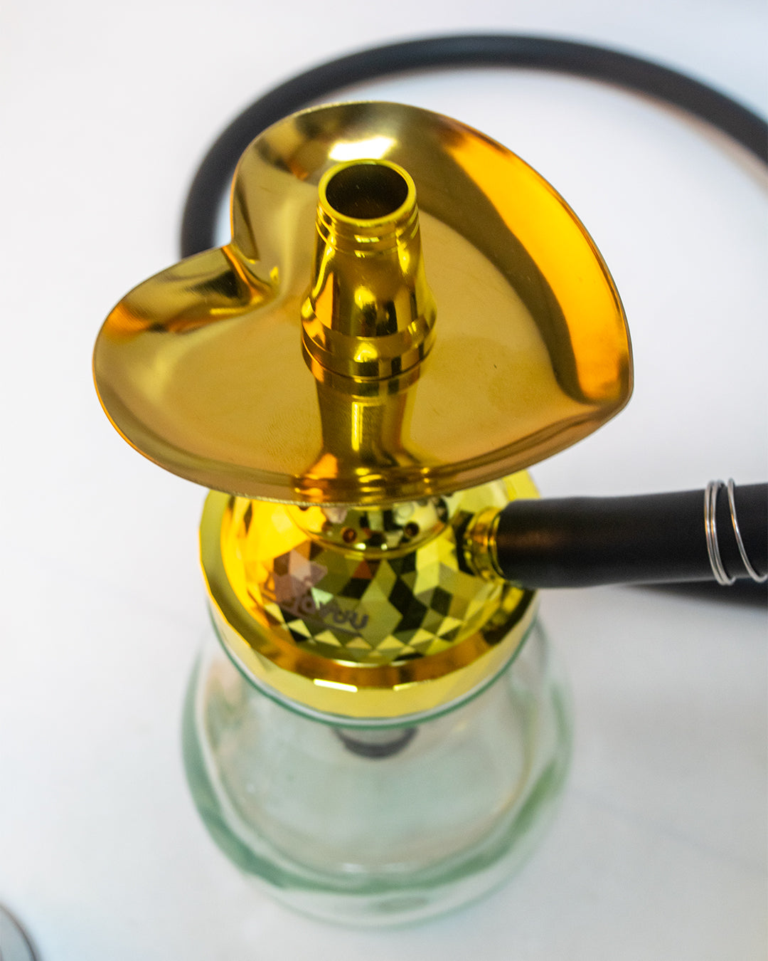 Henry Hookah with Glass Bowl - Gold