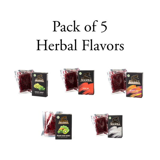 Black Mamba Herbal Mix Hookah Flavors (Pack of 5)