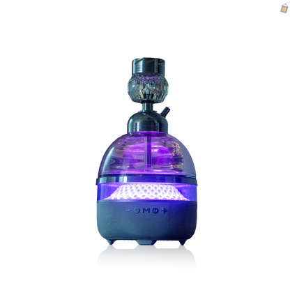 Hi Fi Bomb Hookah with LED and Bluetooth Speaker - Silver