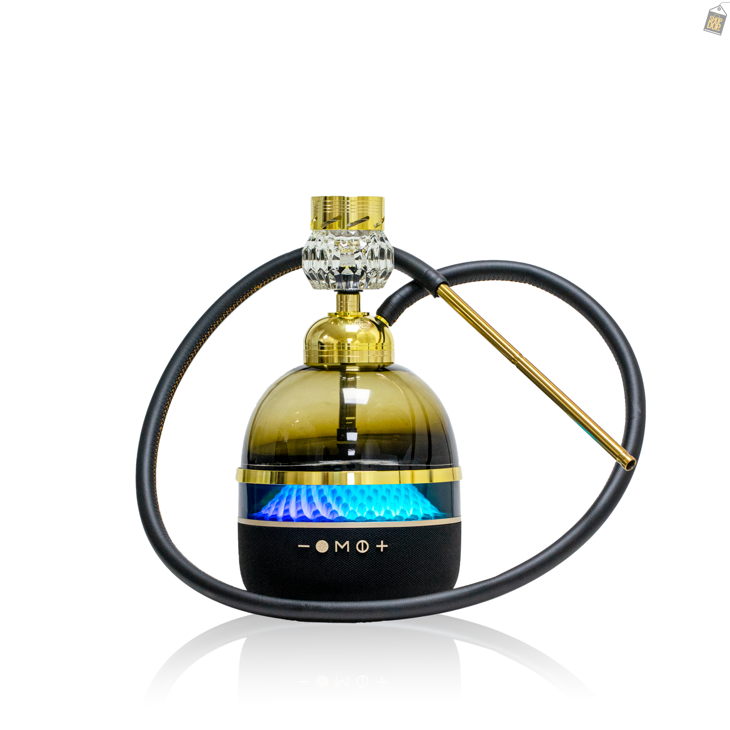 Hi Fi Bomb Hookah with LED and Bluetooth Speaker - Gold