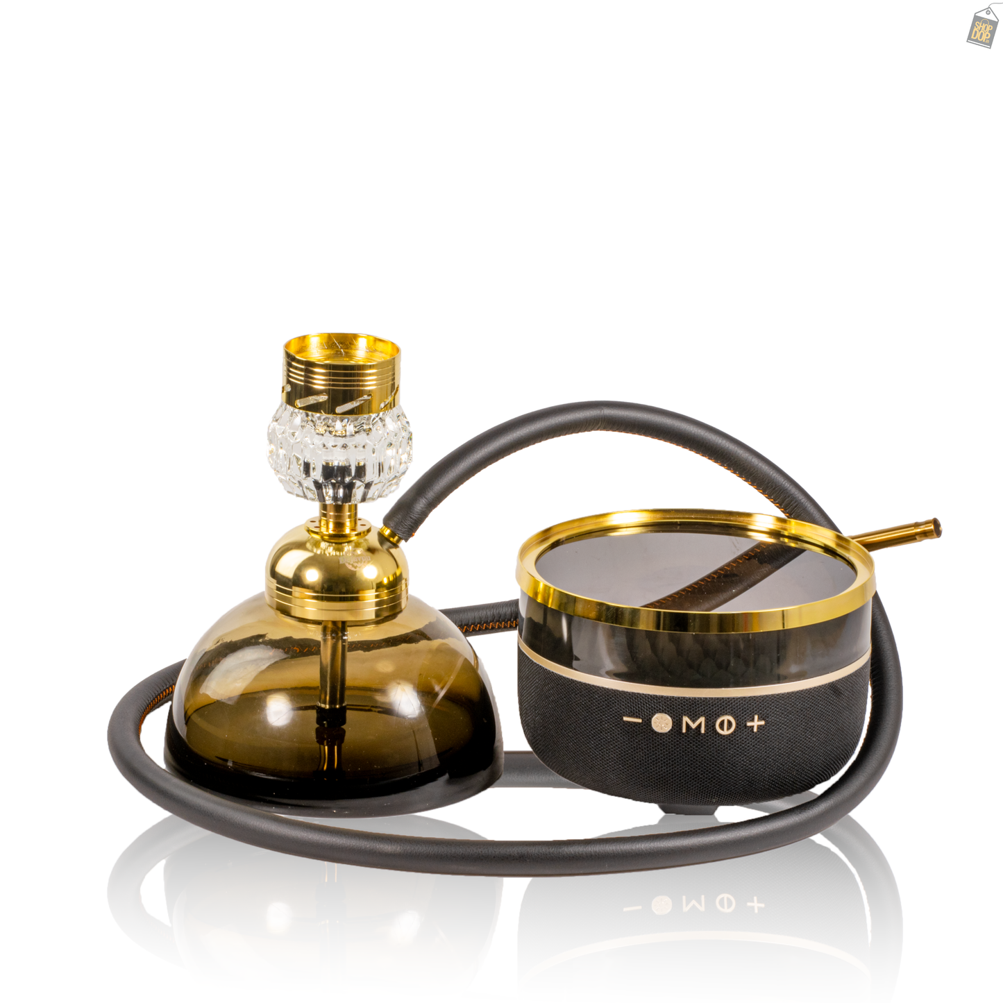 Hi Fi Bomb Hookah with LED and Bluetooth Speaker - Gold