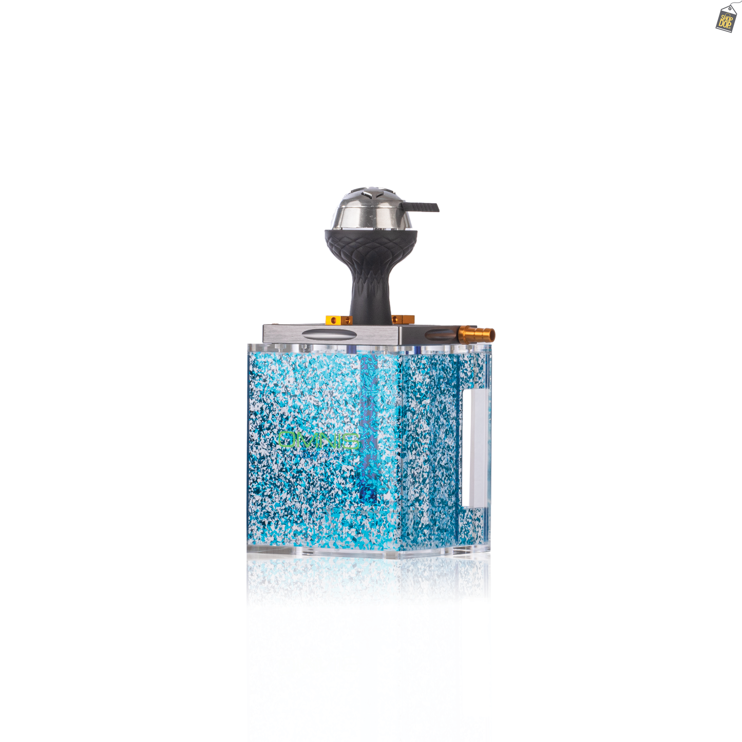 Acrylic Hoob Cube Hookah - Blue