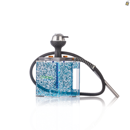 Acrylic Hoob Cube Hookah - Blue