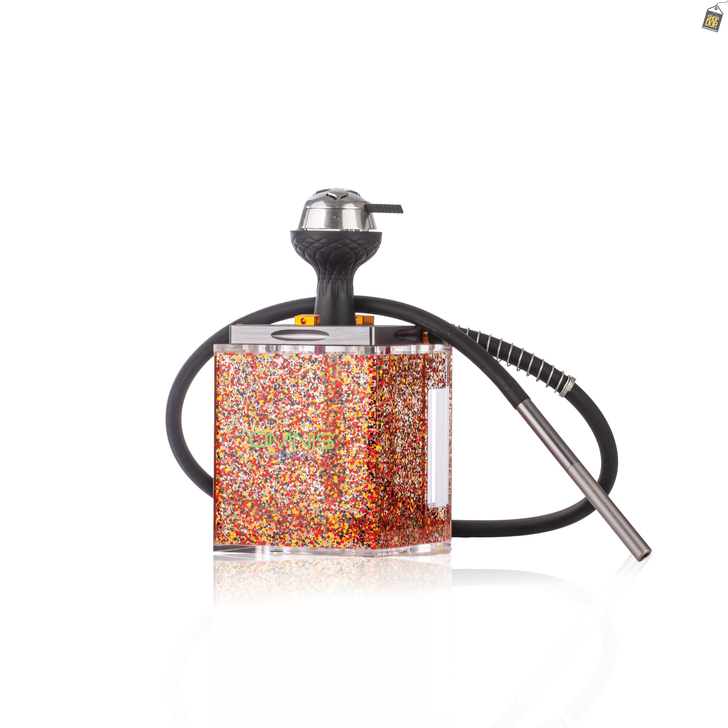 Acrylic Hoob Cube Hookah - Red