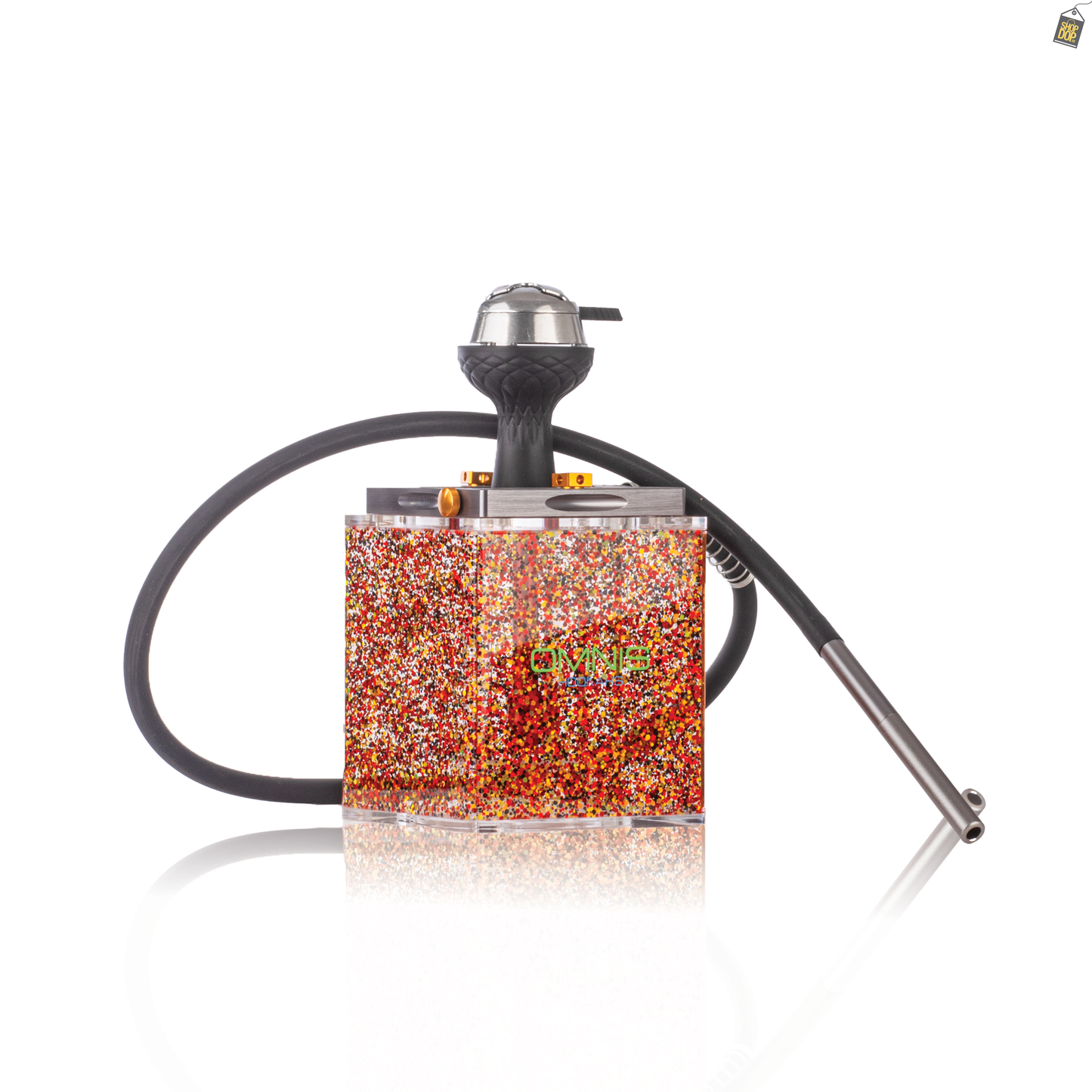 Acrylic Hoob Cube Hookah - Red