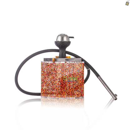 Acrylic Hoob Cube Hookah - Red
