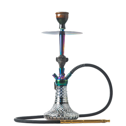 COCOYAYA Lazlo Hookah - Moksha Series (Rainbow) - Cut Glass