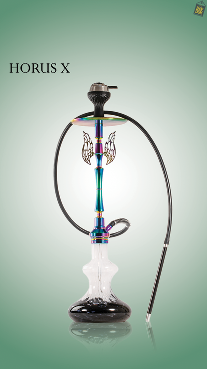 Horus Hookah with Wings - Rainbow