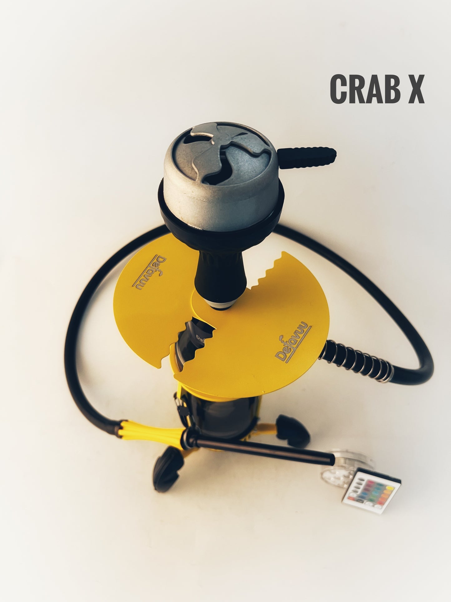 Crab X-Function Hookah with LED Light - Yellow