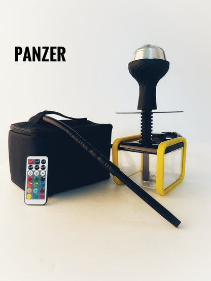 Panzer Hookah with Bag & LED Light - Yellow