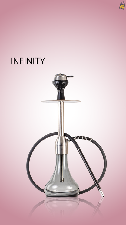 Infinity Hookah - Silver Stem / Grey Base