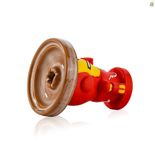 Iron Man Ceramic Hookah Bowl - Light Brown