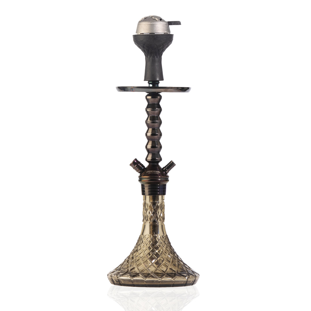 JOE Hookah with Bag (Fighter Series) -  Black Stem / Grey Base