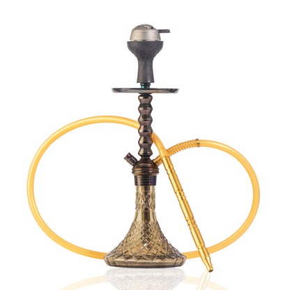 JOE Hookah with Bag (Fighter Series) -  Black Stem / Grey Base