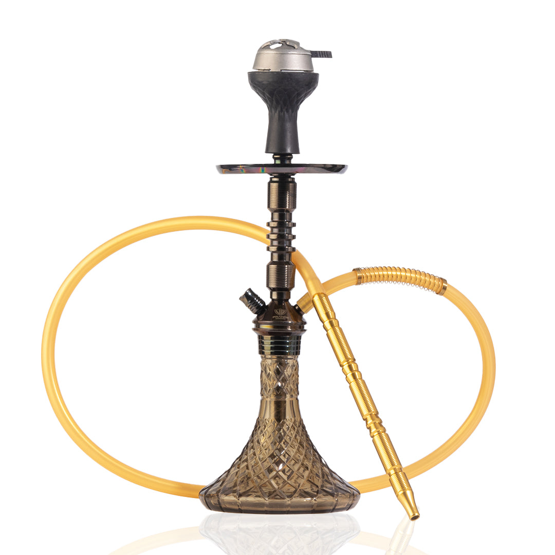 JOE Hookah with Bag (Fighter Series) -  Black Stem / Grey Base