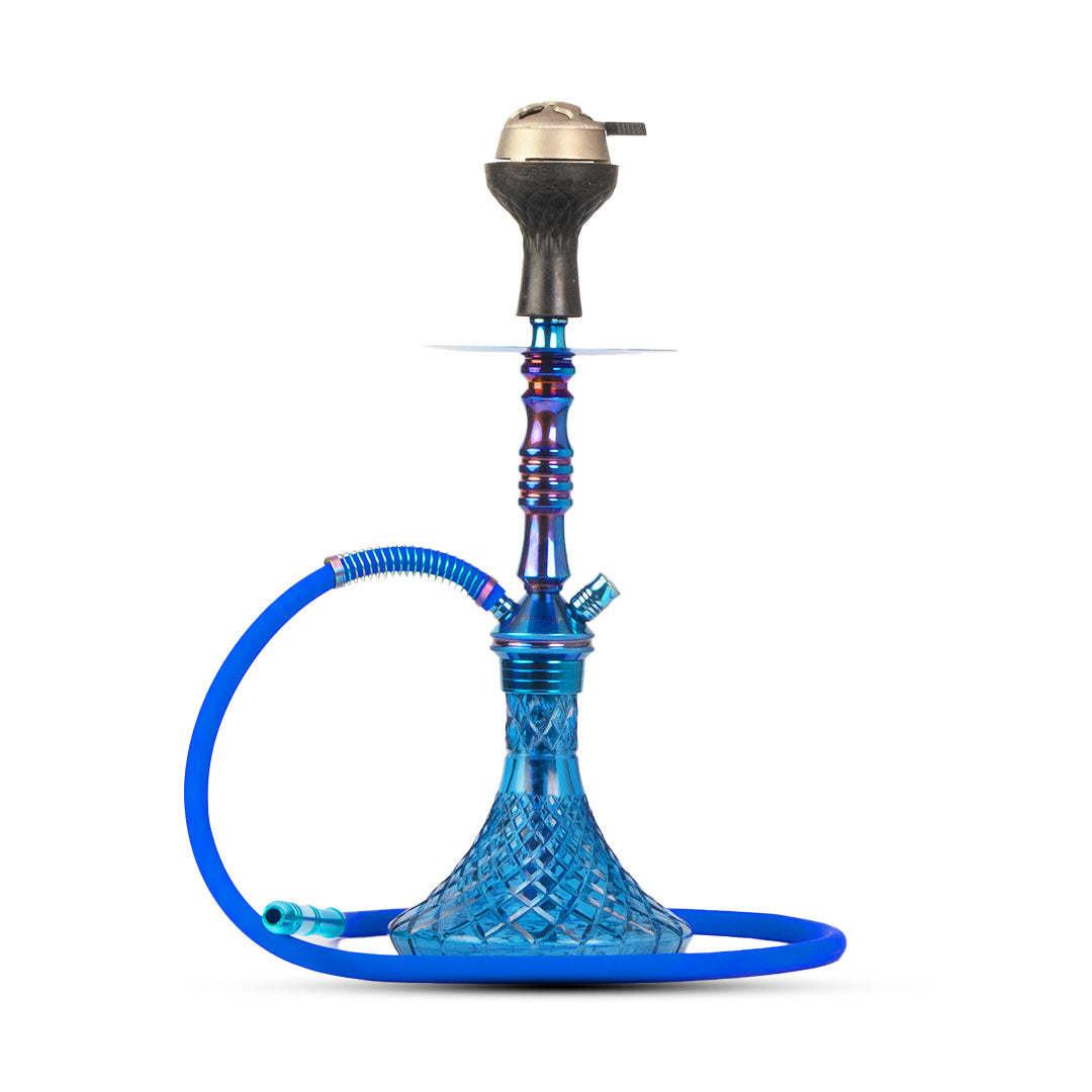 JOE Hookah with Bag (Fighter Series) - Blue Base / Sky Blue Stem