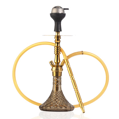 JOE Hookah with Bag (Fighter Series) -  Gold Stem / Grey Base