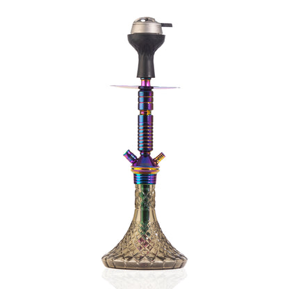 JOE Hookah with Bag (Fighter Series) -  Rainbow Stem / Grey Base