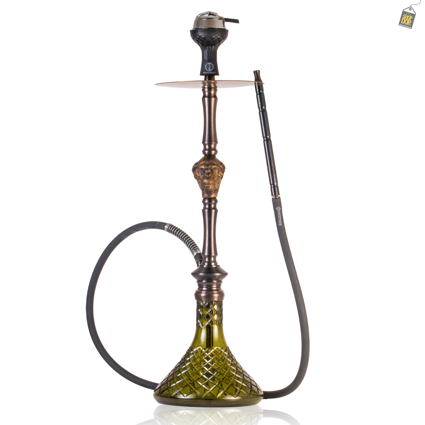 COCOYAYA Jungle Series Wild Jo Hookah - Bronze (Green Base)