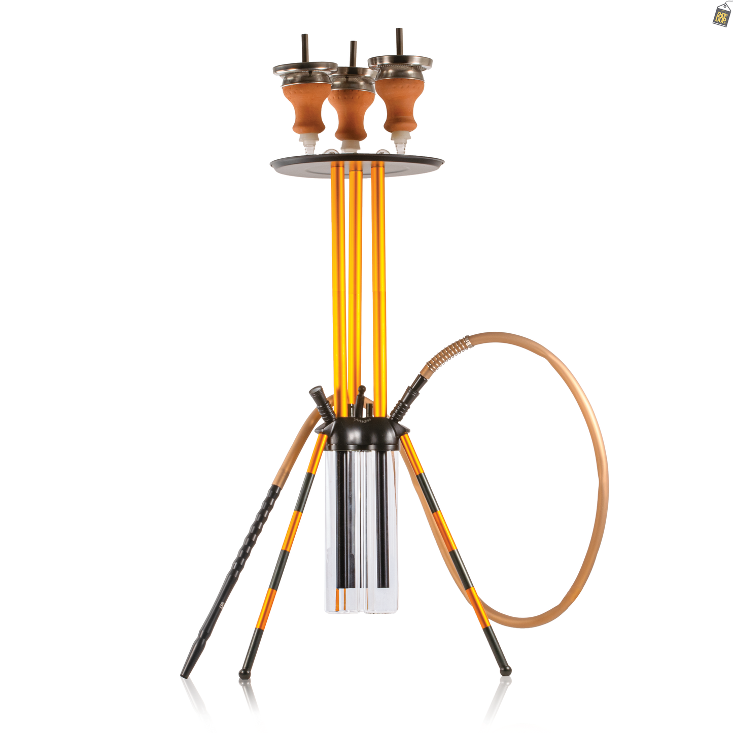 Jamboo Hookah with 3 Legs - Golden / Black
