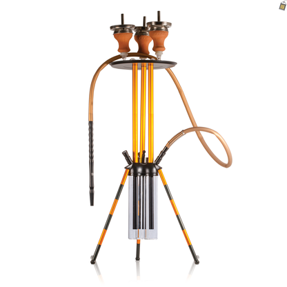 Jamboo Hookah with 3 Legs - Golden / Black