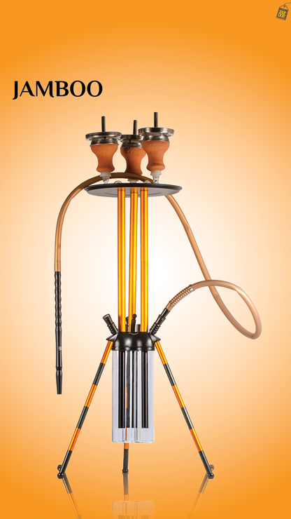 Jamboo Hookah with 3 Legs - Golden / Black