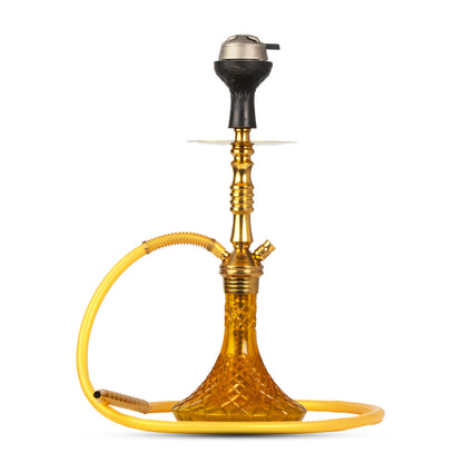 Joe Hookah with Bag (Fighter Series) - Amber Base / Gold Stem