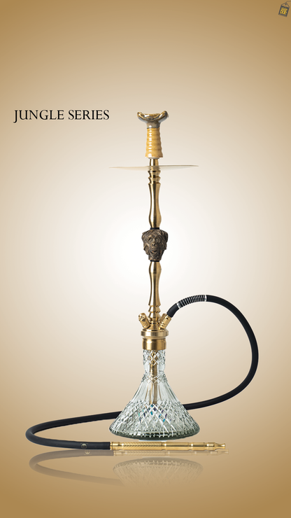 COCOYAYA Jungle Series Wild Jo Hookah - Golden (Transparent Base)