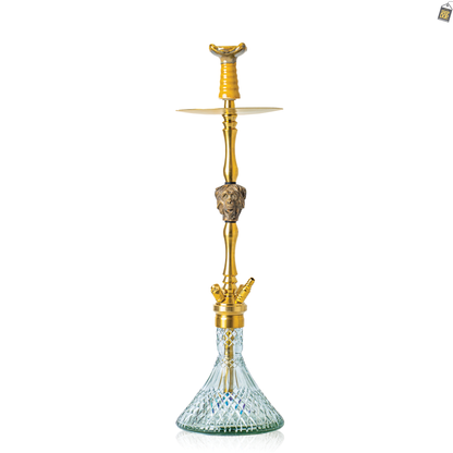 COCOYAYA Jungle Series Wild Jo Hookah - Golden (Transparent Base)