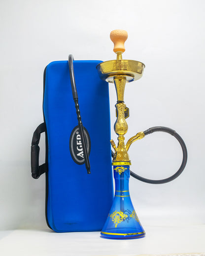 Ager Medium Khalil V Design with Case - Gold Stem / Blue Base