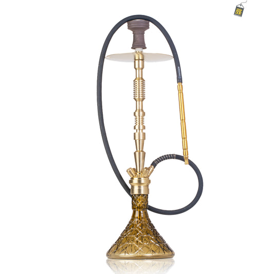 COCOYAYA King Series Hookah - Gold Stem / Grey Base