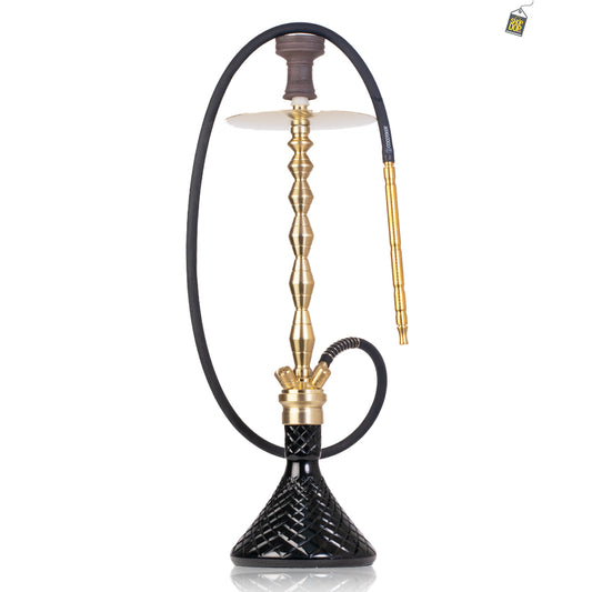 COCOYAYA King Series Fabio Hookah - Gold Stem / Black Base