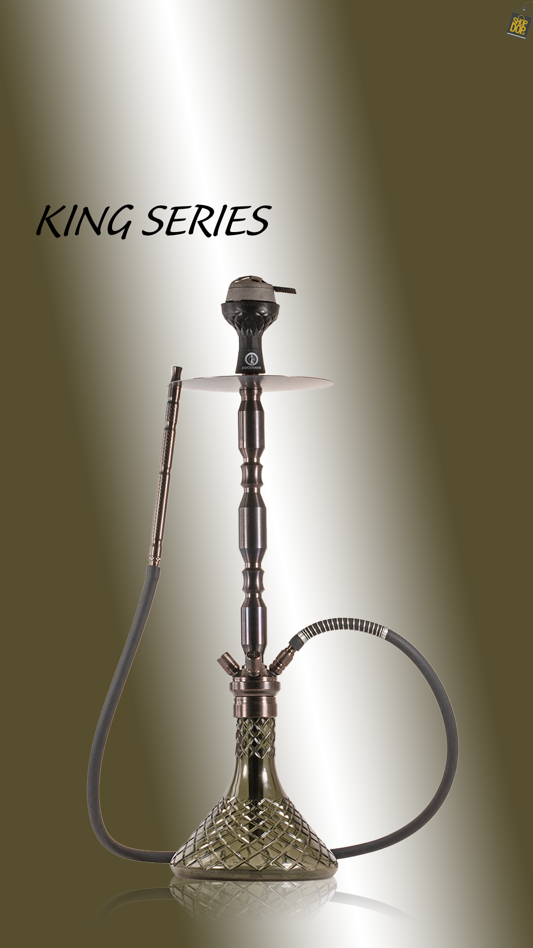 COCOYAYA King Series Brando Hookah - Bronze Stem / Grey Base