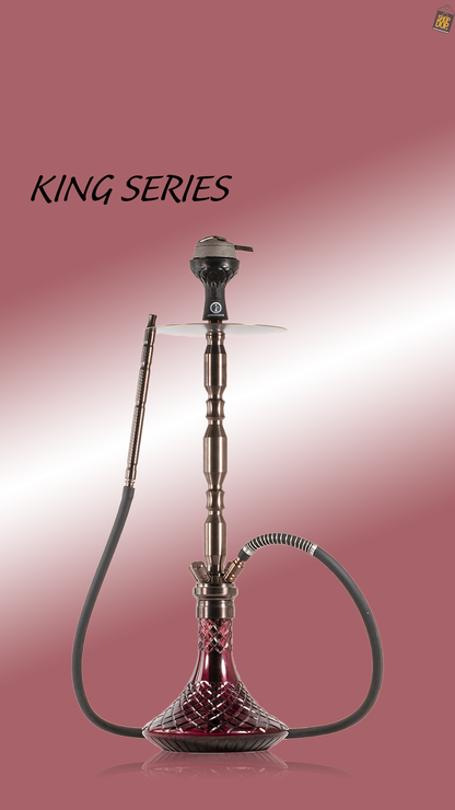 COCOYAYA King Series Brando Hookah - Bronze Stem / Purple CGB Base