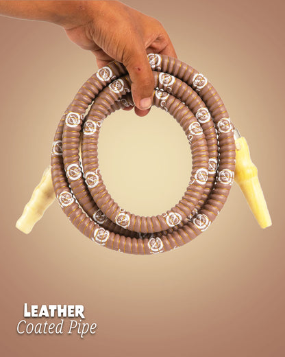 COCOYAYA Basic Leather Coated Hookah Pipe - Brown