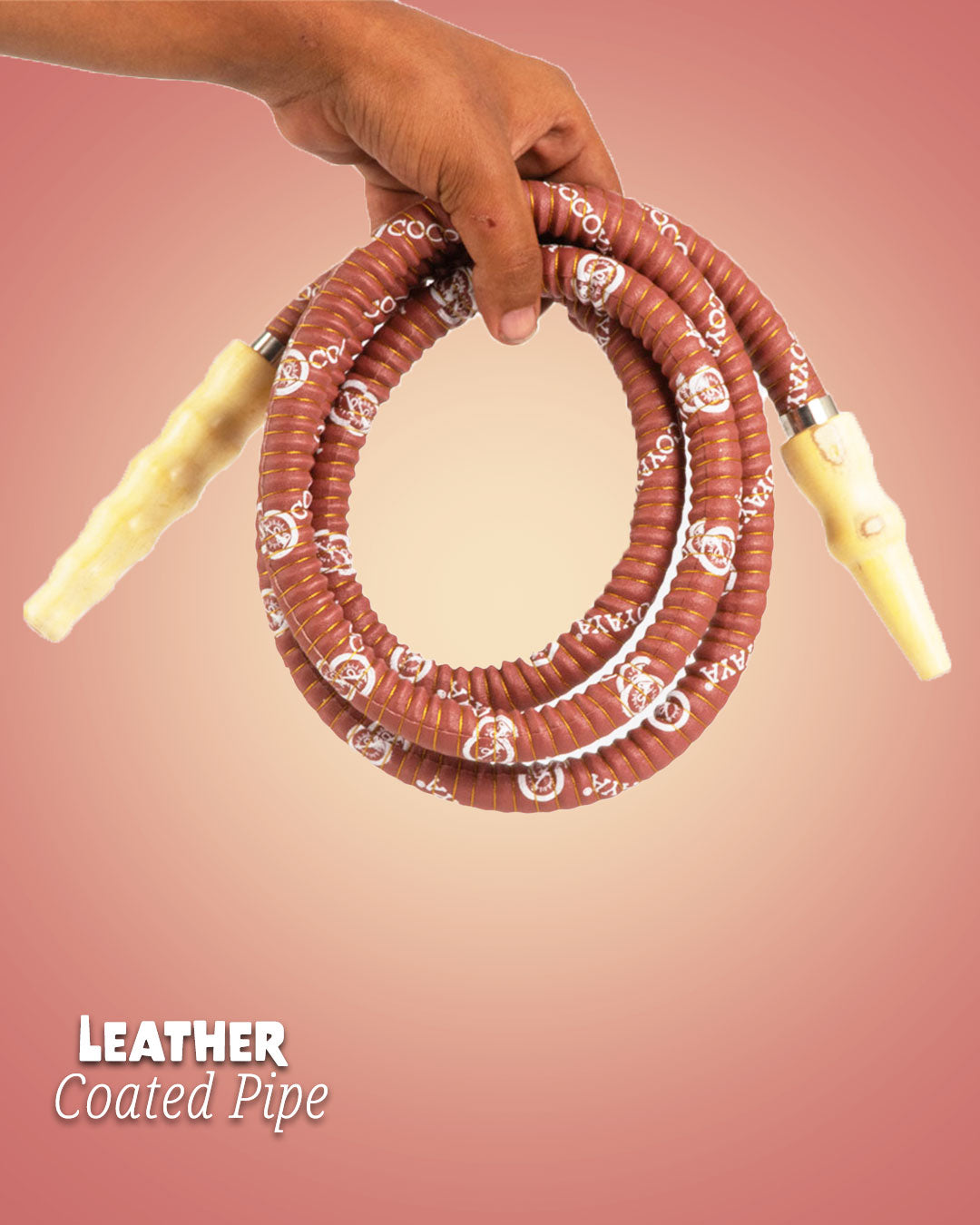 COCOYAYA Basic Leather Coated Hookah Pipe - Pink