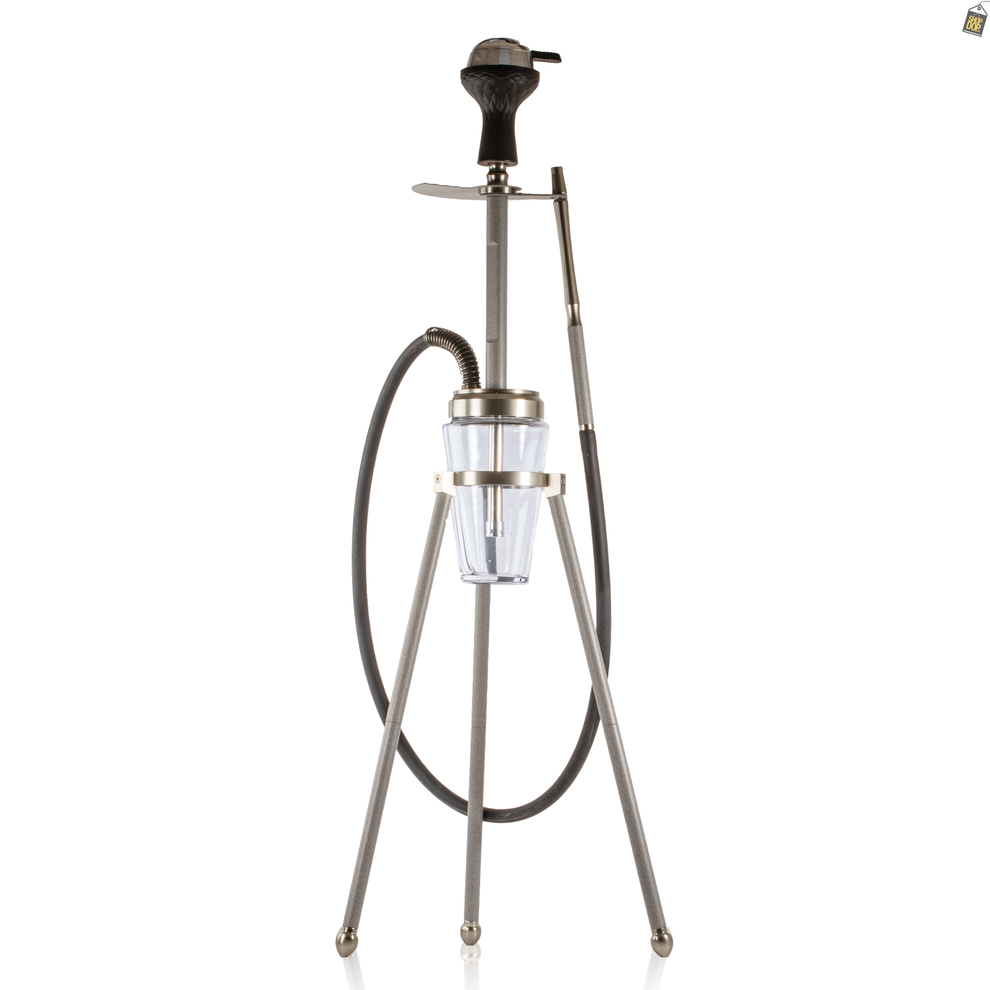 Lotus Hookah with Bag - Silver