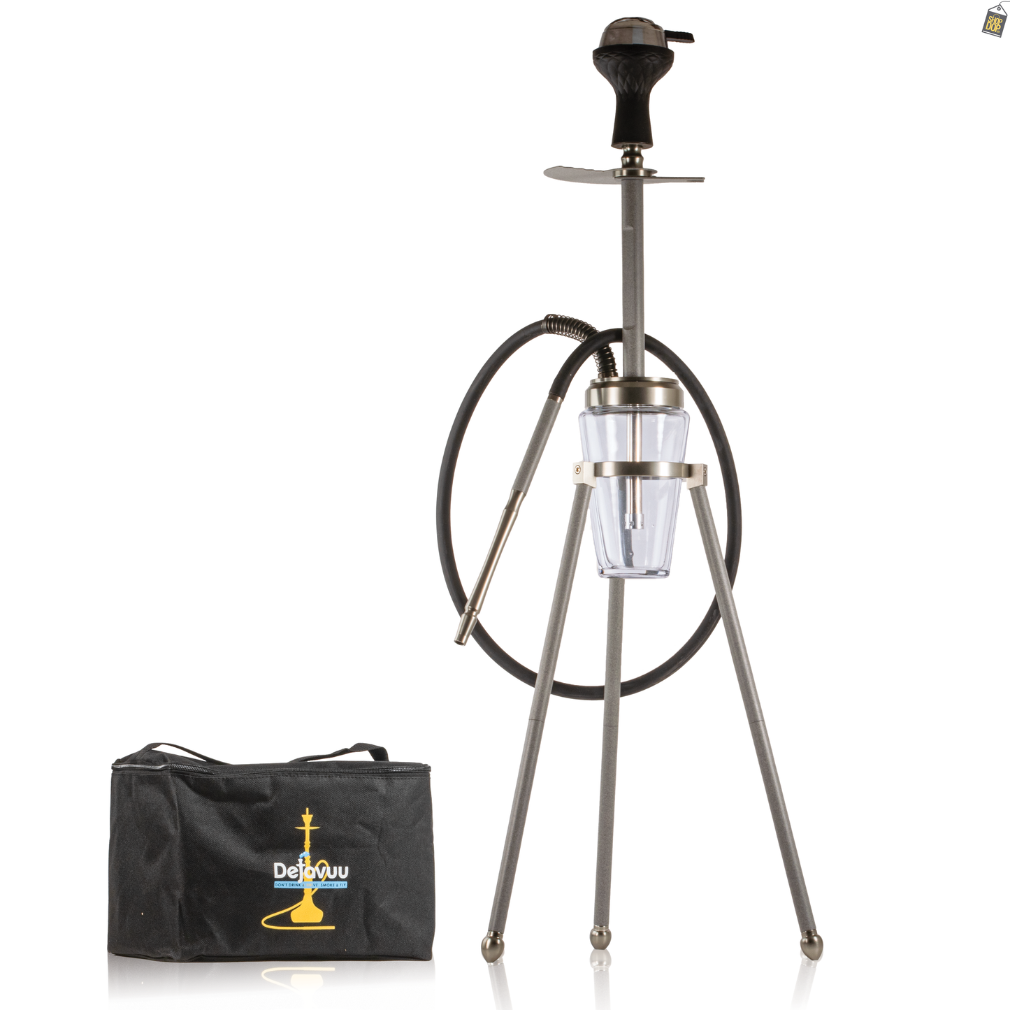 Lotus Hookah with Bag - Silver