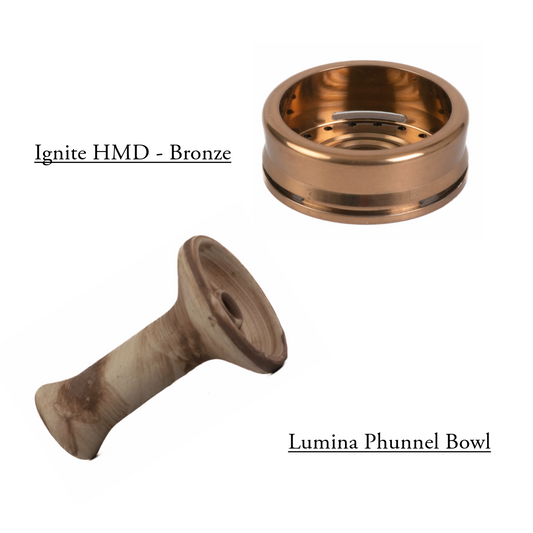 Combo Pack - Lumina Hookah Phunnel with Ignite Bronze HMD