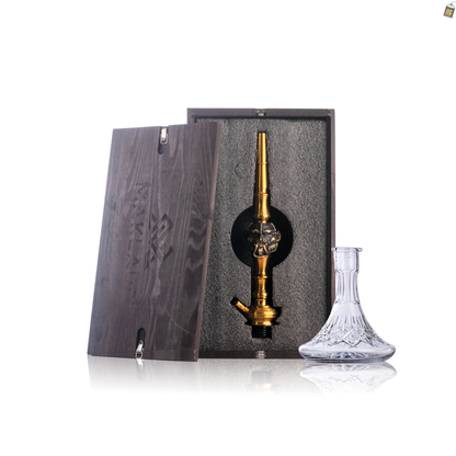 MKL Prisoner Ape Hookah with Wooden Case - Gold