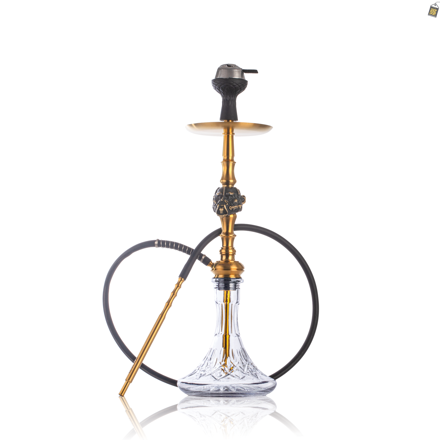MKL Prisoner Ape Hookah with Wooden Case - Gold