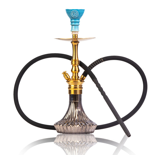 COCOYAYA Madrid Hookah - Golden (Black Base)