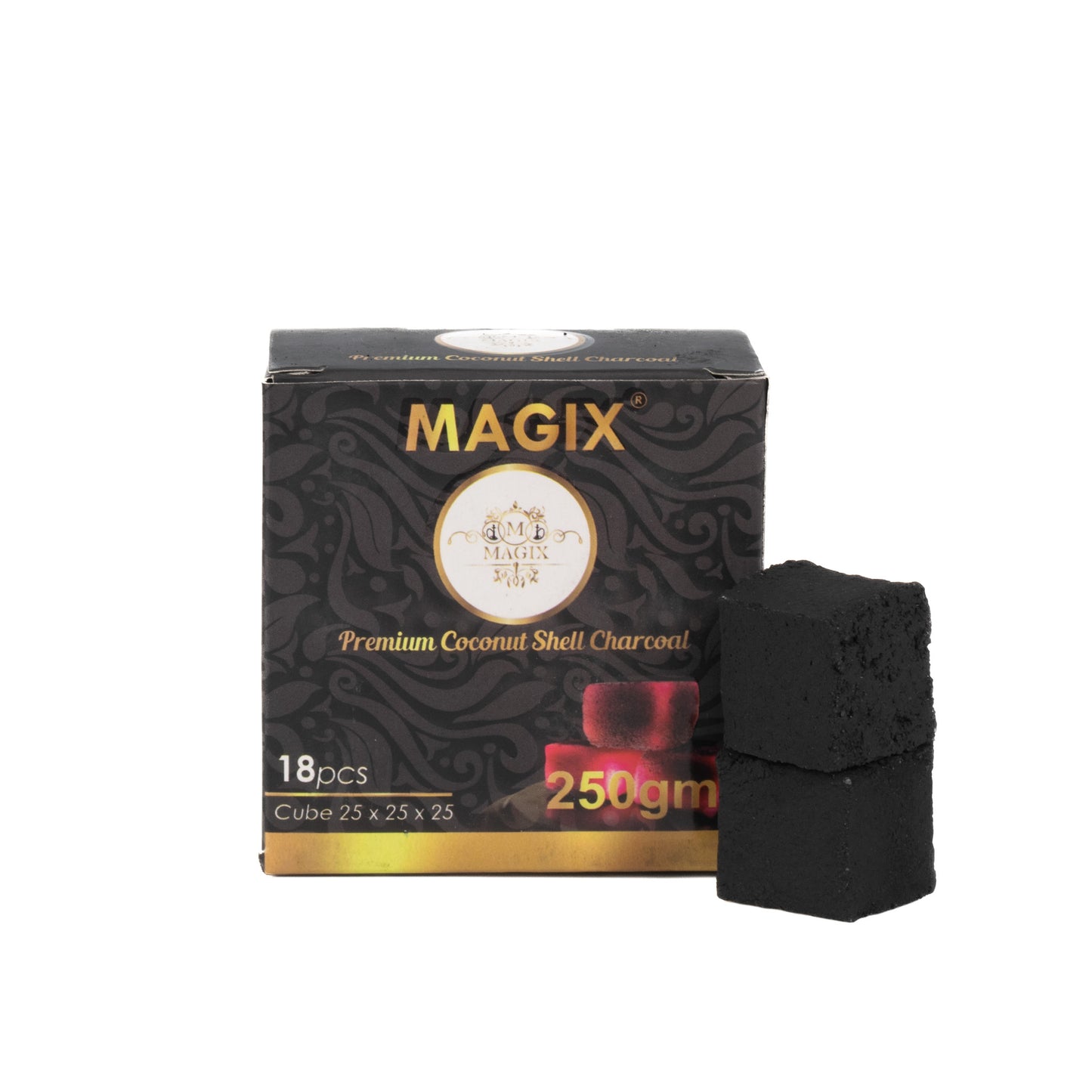 Magix Coconut Coal for Hookah 250g Pack - 18pcs