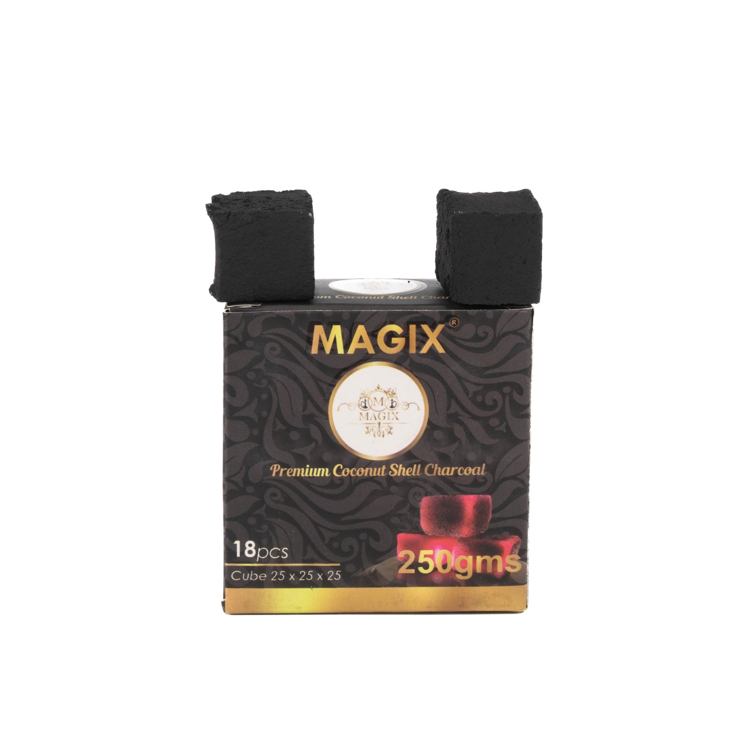 Magix Coconut Coal for Hookah 250g Pack - 18pcs