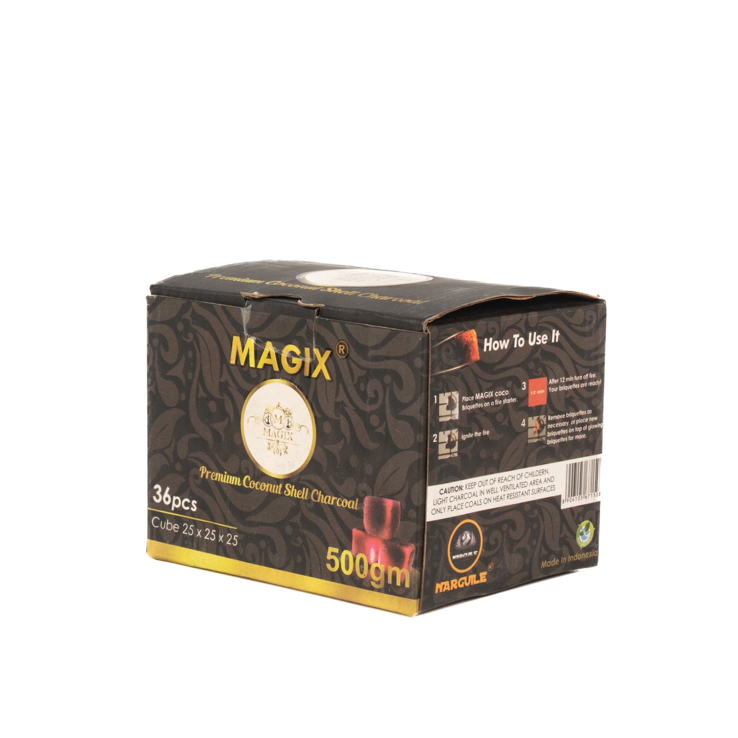 Magix Coconut Coal for Hookah 500g Pack - 36pcs